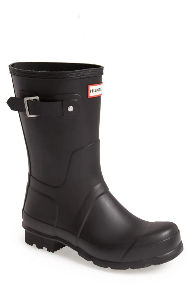 Hunter Original Short Waterproof Rain Boot in Black Cover