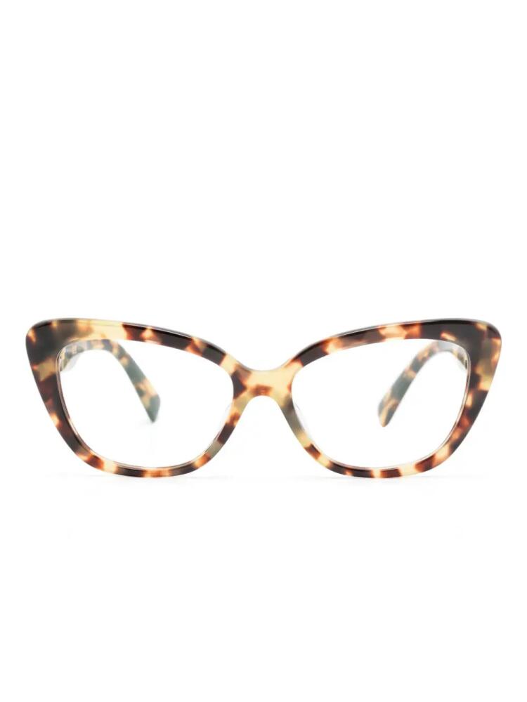 Miu Miu Eyewear tortoiseshell-effect cat-eye glasses - Brown Cover