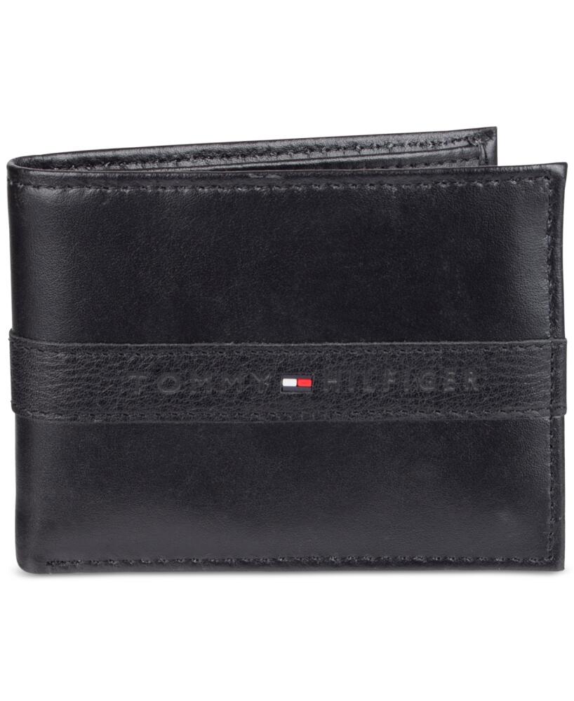 Tommy Hilfiger Men's Ranger Rfid Passcase Wallet - Black Cover