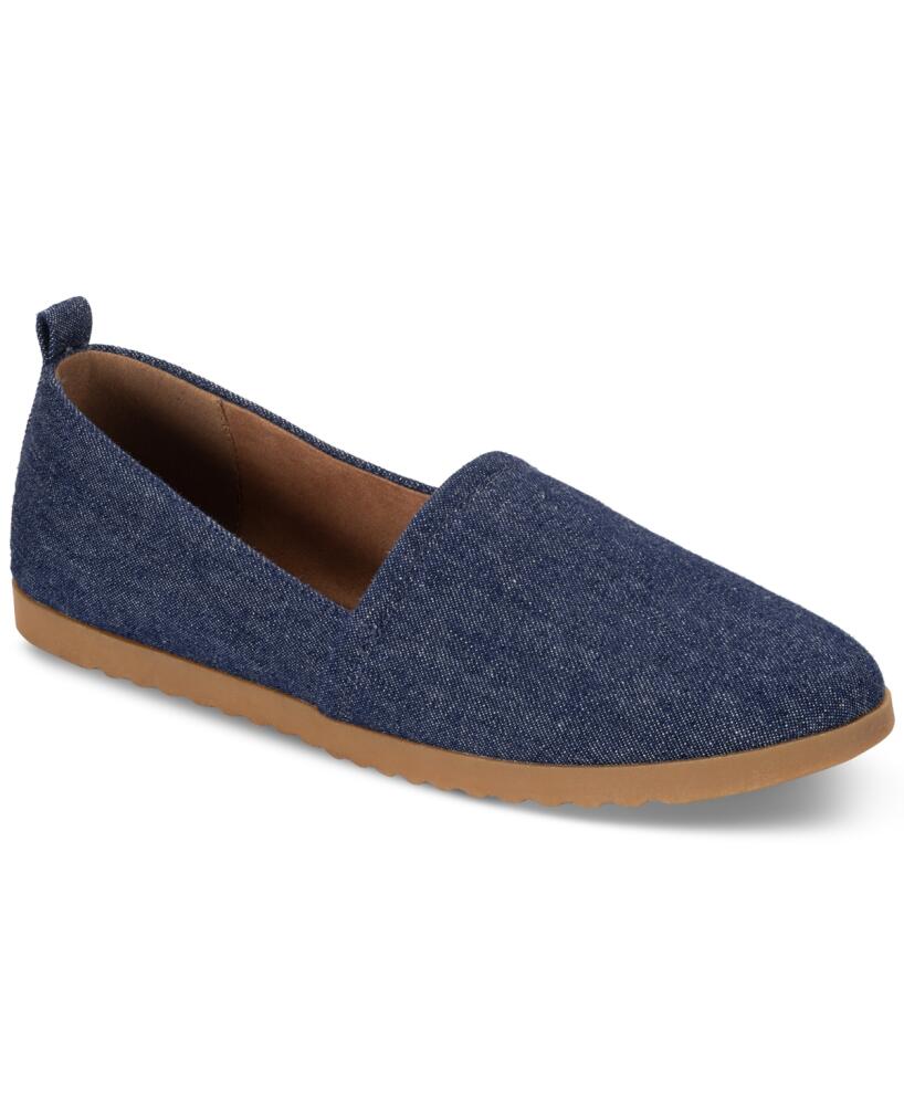 Style & Co Women's Nolaa Round-Toe Slip-On Flats, Created for Macy's - Dark Denim Cover