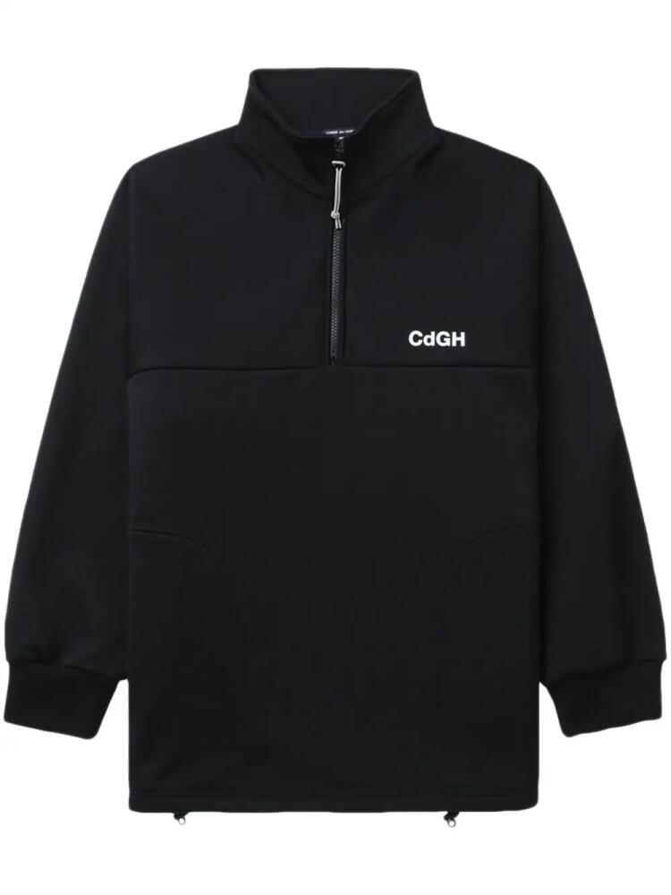 Comme des Garçons Homme logo-print quarter-zip sweatshirt - Black Cover