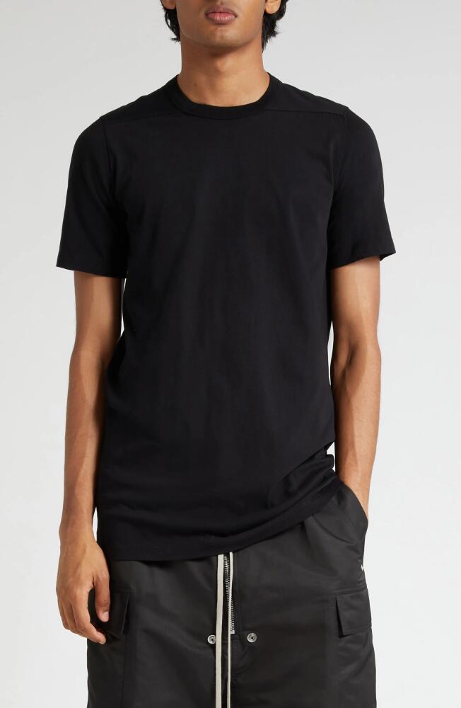 Rick Owens Level T Longline Cotton T-Shirt in Black Cover