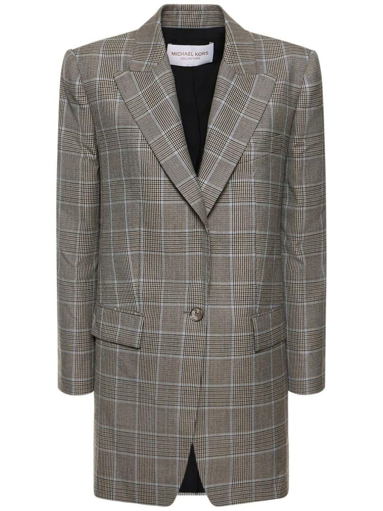 MICHAEL KORS COLLECTION Darcy Tailored Wool Crepe Blazer Cover