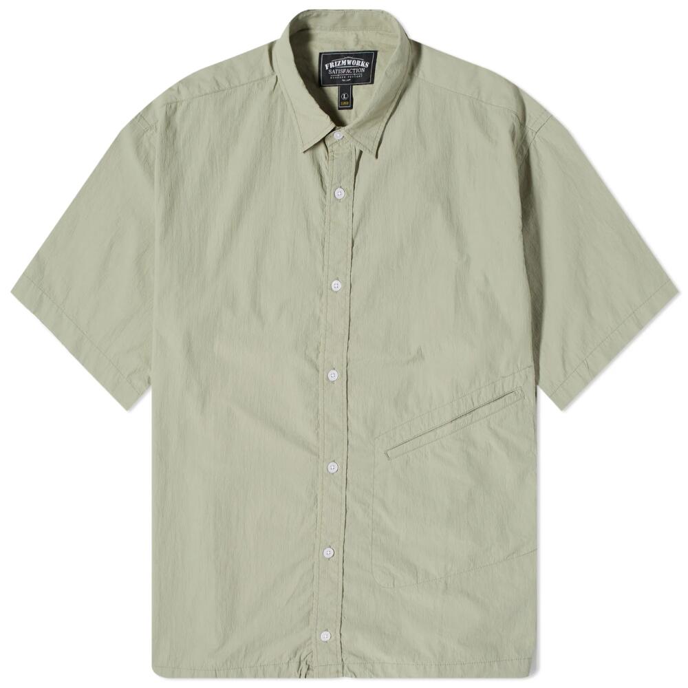 FrizmWORKS Men's Nyco String Short Sleeve Shirt in Light Khaki Cover