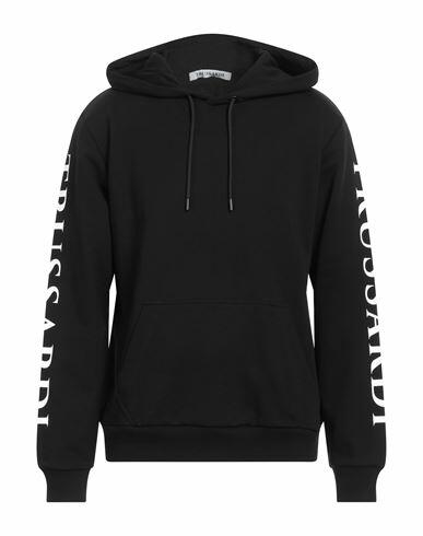 Trussardi Man Sweatshirt Black Cotton Cover