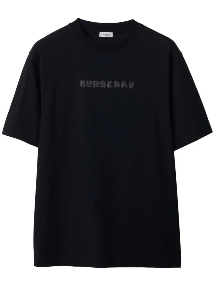 Burberry paisley-print cotton T-shirt - Black Cover