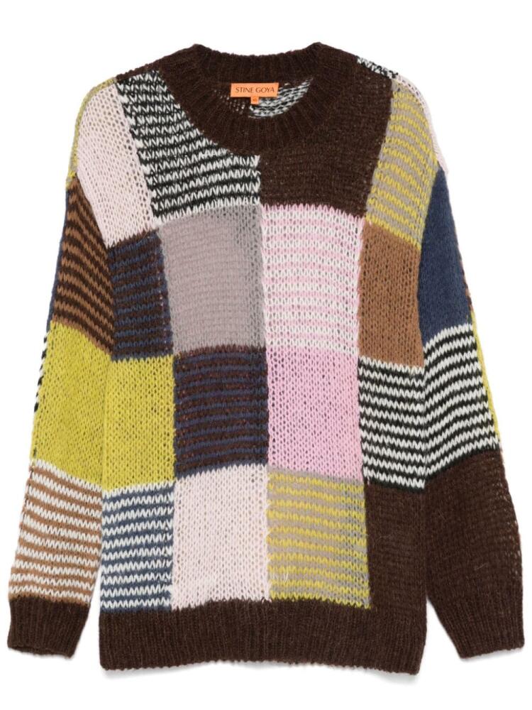 Stine Goya colourblock sweater - Brown Cover