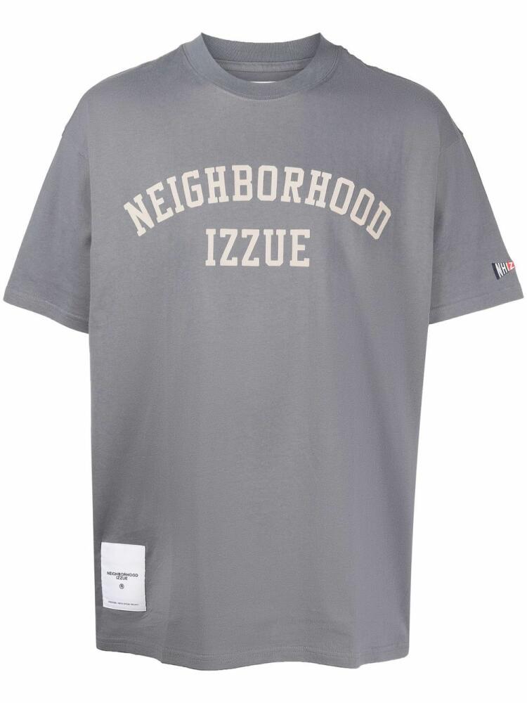 izzue cotton logo-print T-shirt - Grey Cover