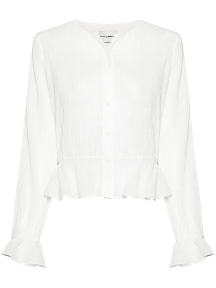 Claudie Pierlot flared-cuffs cotton shirt - White Cover