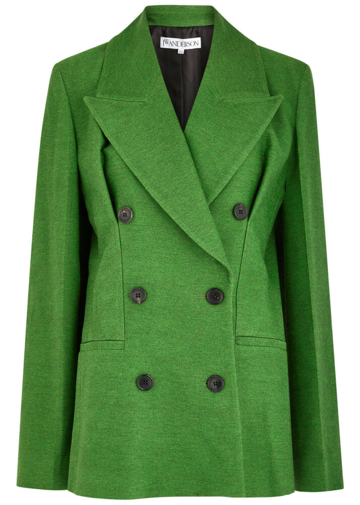 JW Anderson Hourglass Double-breasted Blazer - Green Cover