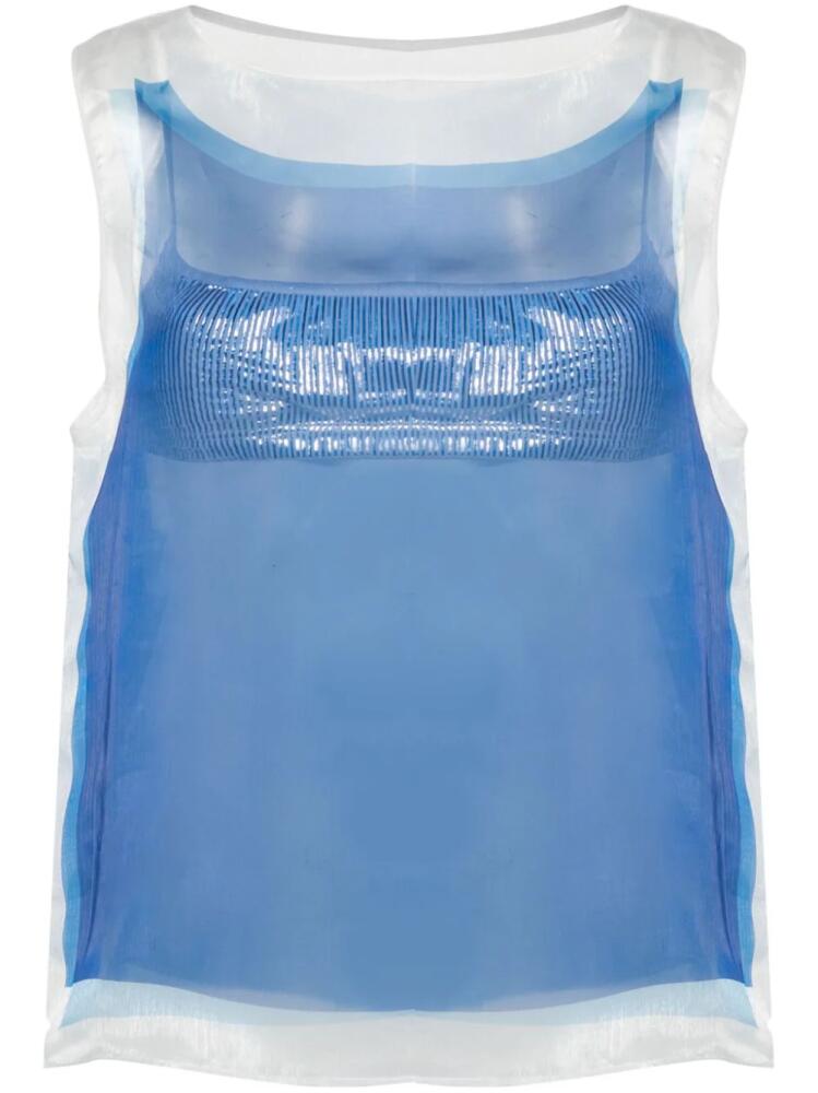 Khrisjoy Gale organza top - Blue Cover