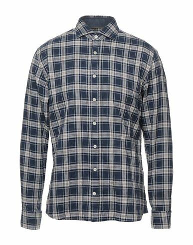 Hackett Man Shirt Midnight blue Cotton Cover