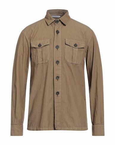 Manuel Ritz Man Shirt Khaki Cotton, Polyamide Cover