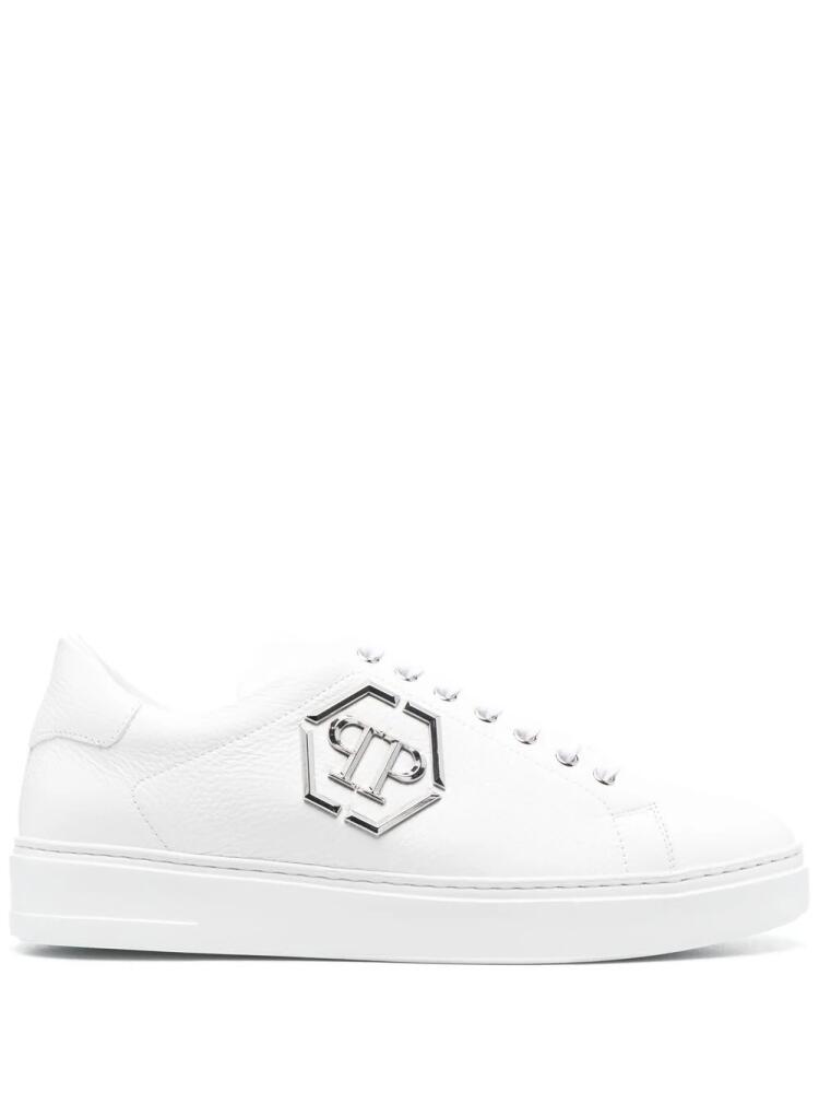 Philipp Plein leather low-top sneakers - White Cover