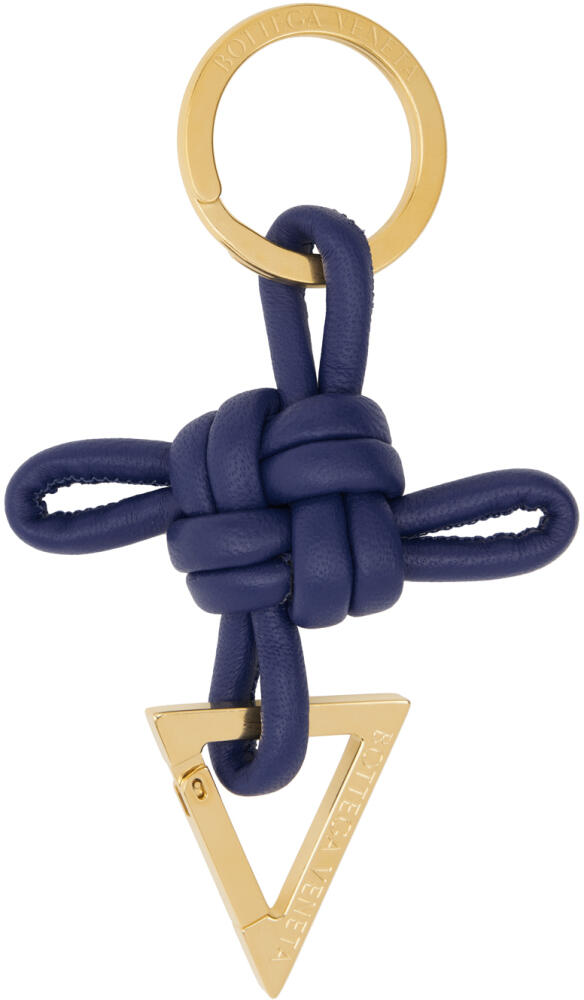 Bottega Veneta Blue Triangle Key Ring Cover