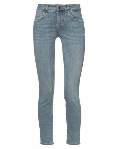 Rebel Queen Woman Jeans Blue Cotton, Polyester, Elastane Cover