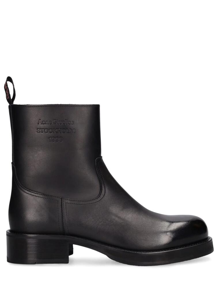 ACNE STUDIOS Besare Leather Ankle Boots Cover