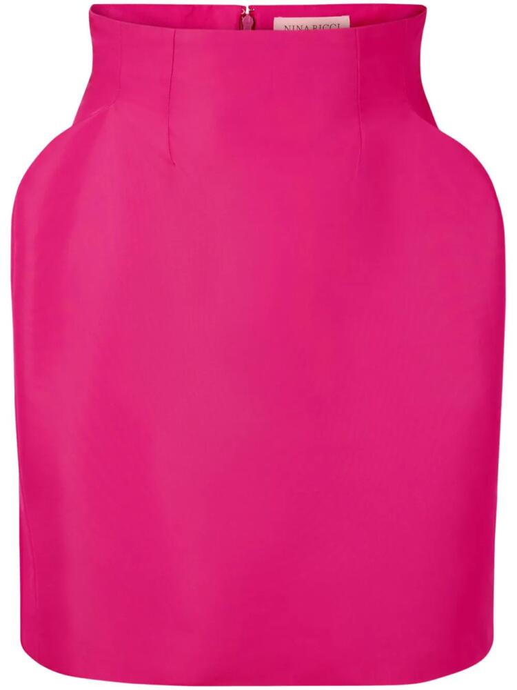 Nina Ricci Taffeta High-Waisted Mini Skirt - Pink Cover