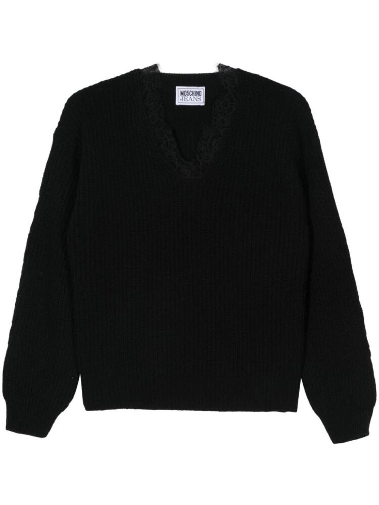 MOSCHINO JEANS lace-detail sweater - Black Cover