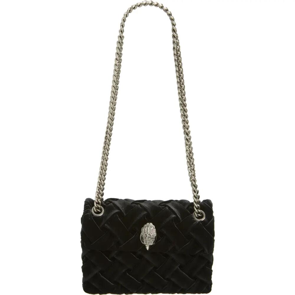 Kurt Geiger London Mini Kensington Velvet Shoulder Bag in Black Cover