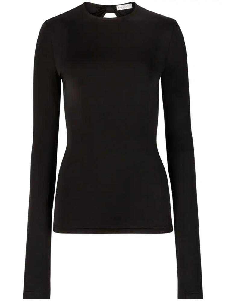 Nina Ricci round open back top - Black Cover