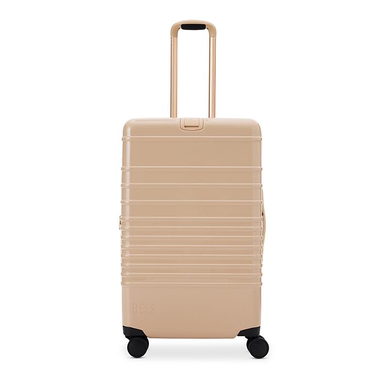 BEIS The Glossy Medium Check in Roller Suitcase in Beige Cover