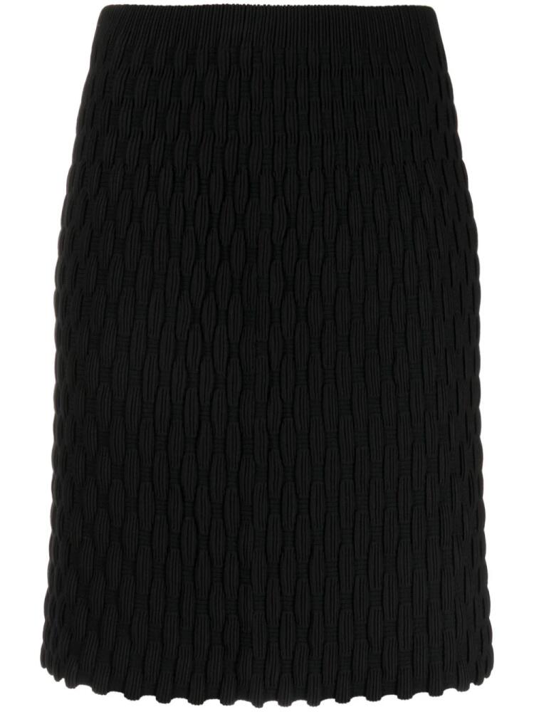 JNBY scalloped-hem knitted midi skirt - Black Cover