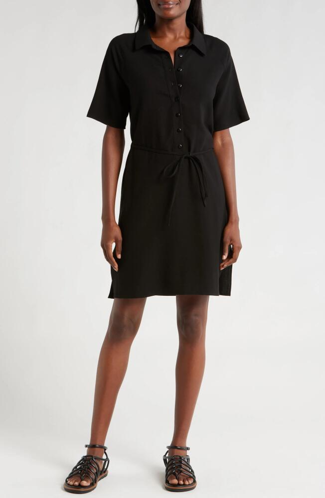 Nordstrom Henley Cover-Up Dress in Black Cover