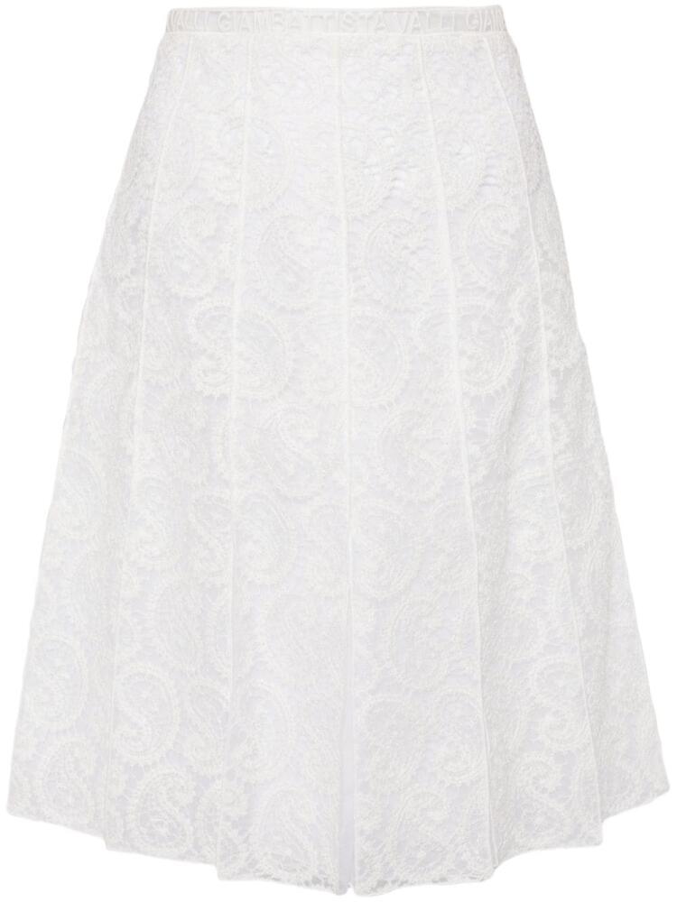 Giambattista Valli pleated lace skirt - White Cover