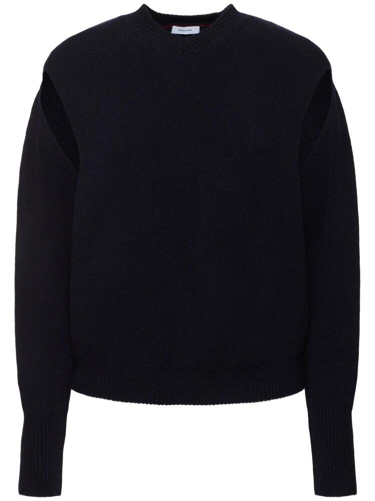 FERRAGAMO Cashmere Blend Cutout Sweater Cover