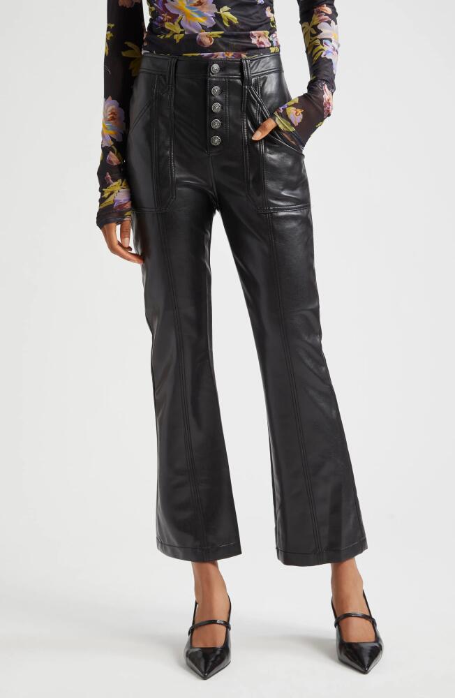 Cinq à Sept Wallace Faux Leather Crop Pants in Black Cover