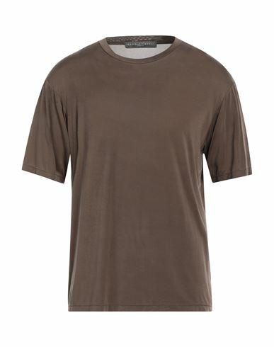 Daniele Fiesoli Man T-shirt Cocoa Cupro, Elastane Cover