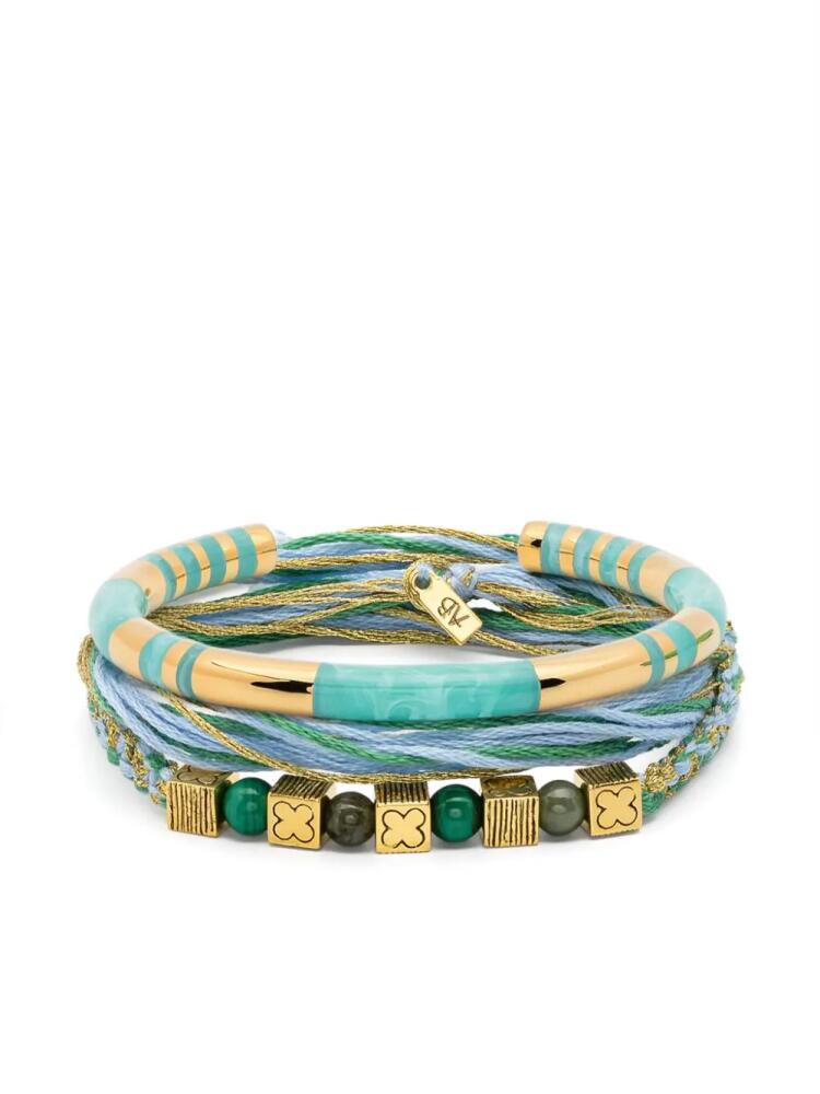 Aurelie Bidermann Honolulu and Positano bracelet (set of two) - Gold Cover