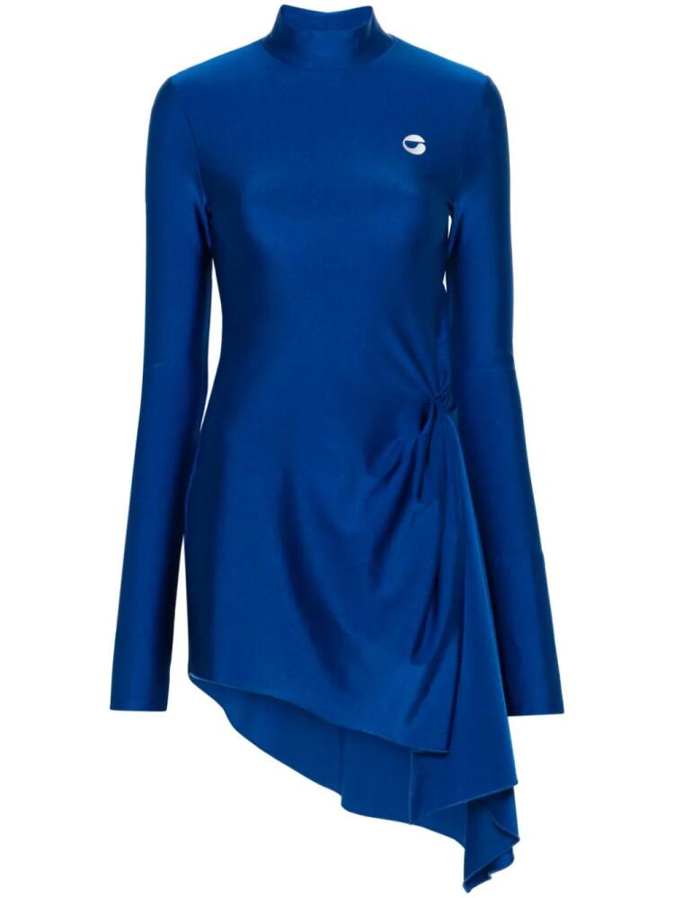 Coperni mock-neck draped minidress - Blue Cover