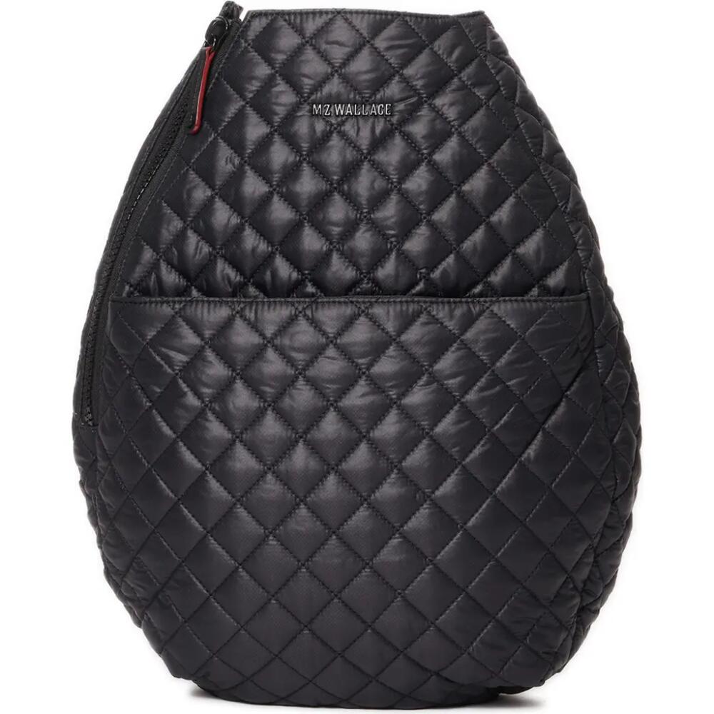 MZ Wallace Metro Diamond Quilted Racquet Sling Bag in Black Cover