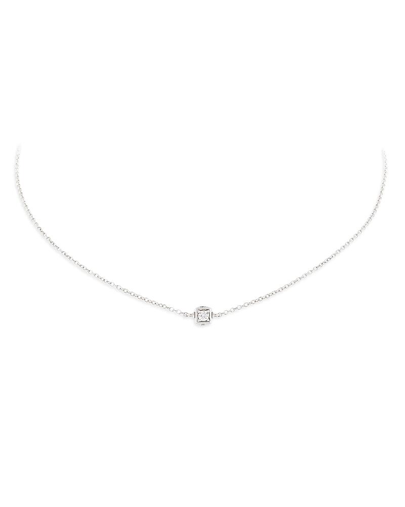 Miseno Jewelry 18K White Gold Diamond Cube Necklace, 16.5 Cover