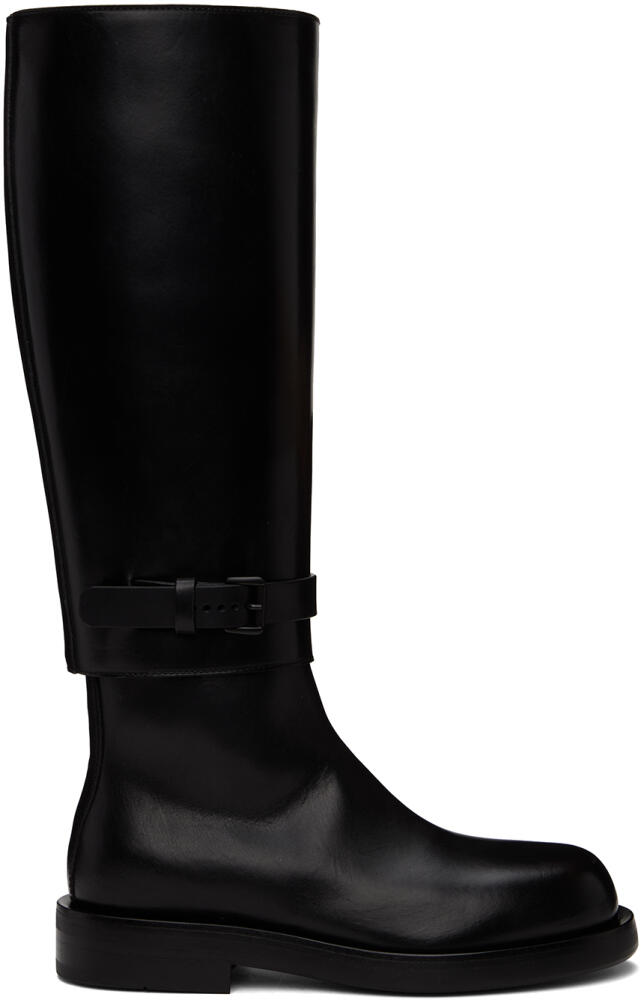 Ann Demeulemeester Black Ted Riding Boots Cover