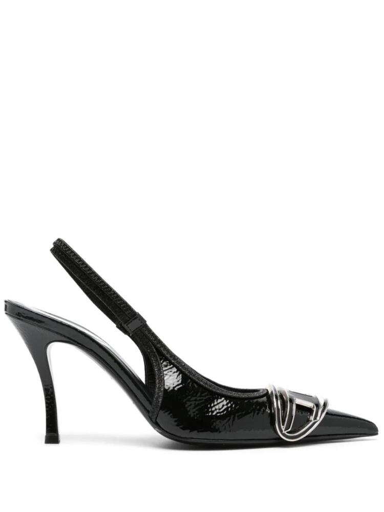 Diesel 95mm Décoletté slingback pumps - Black Cover