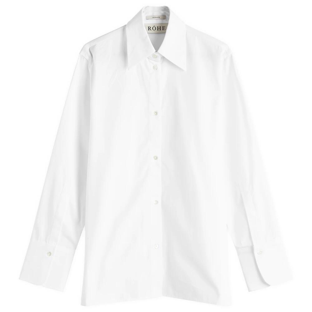 Róhe Women's Open Back Shirt in Optic White Cover