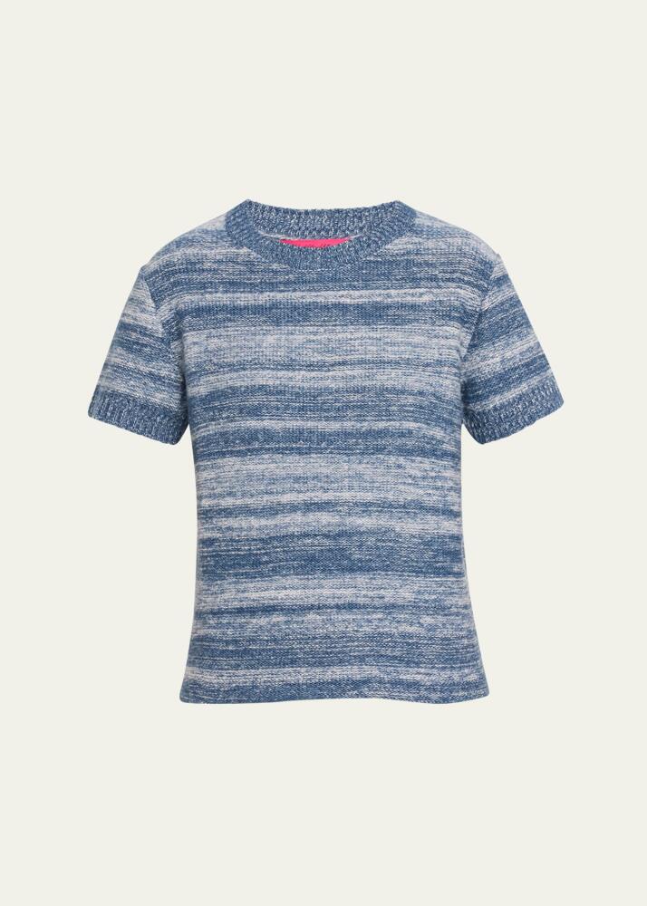 The Elder Statesman Nimbus Crest Stripe Knit Tee Cover