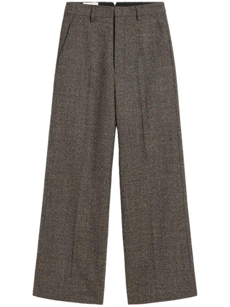 AMI Paris Large Fit high-waisted trousers - Brown Cover