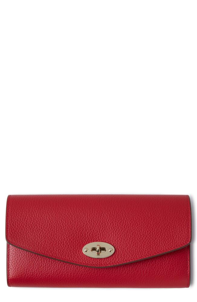 Mulberry Small Darley Leather Wallet in Scarlet Red Cover