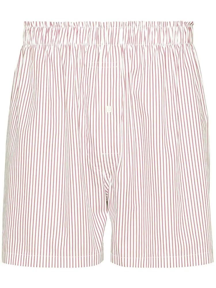 Maison Margiela striped cotton shorts - Red Cover