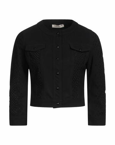 Angelo Marani Woman Shirt Black Polyamide, Elastane Cover