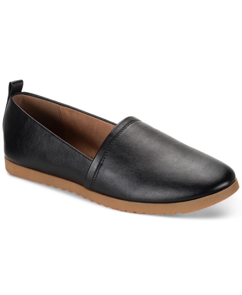 Style & Co Women's Nolaa Round-Toe Slip-On Flats, Created for Macy's - Black Smooth Cover