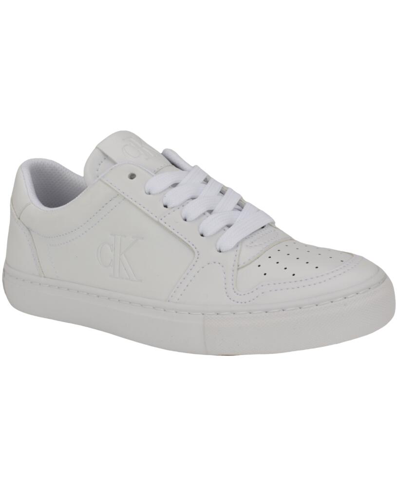 Calvin Klein Women's Corha Casual Round Toe Lace-up Sneakers - White Cover