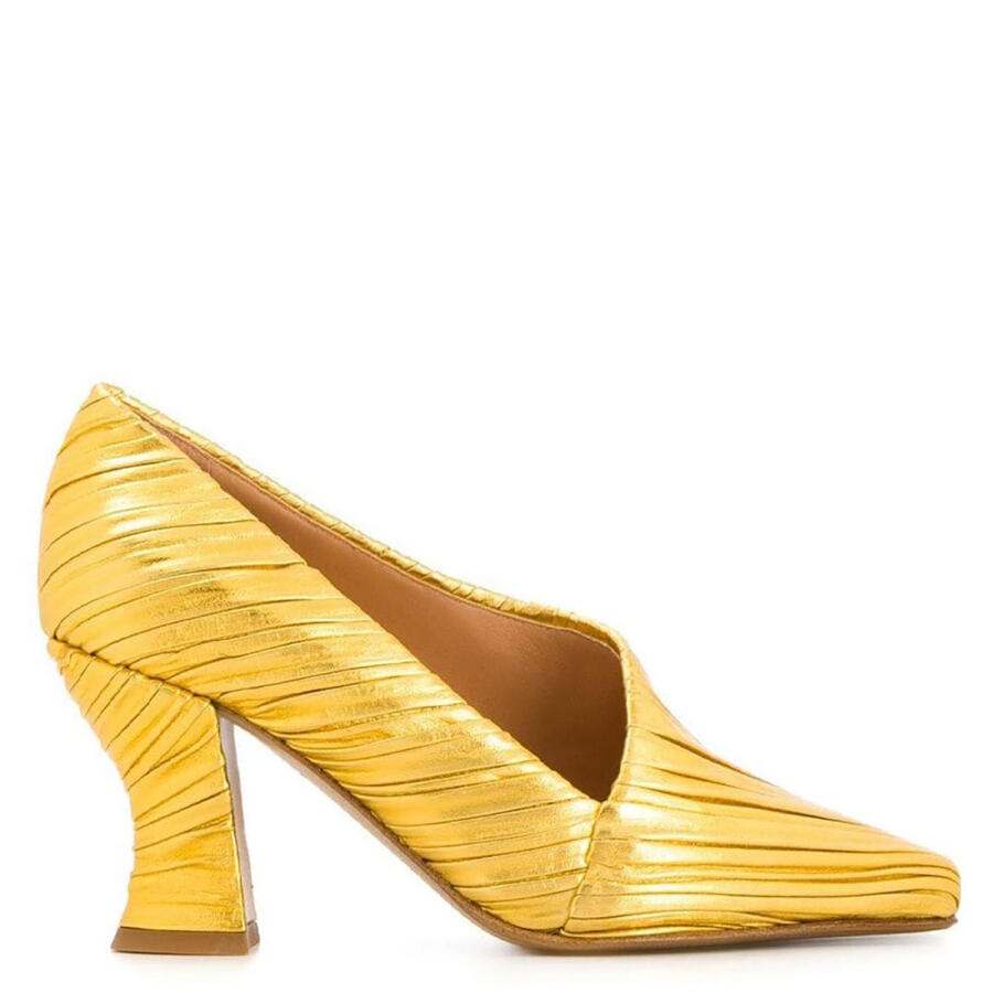 Bottega Veneta Ladies Yellow Almond 75mm Pumps Cover