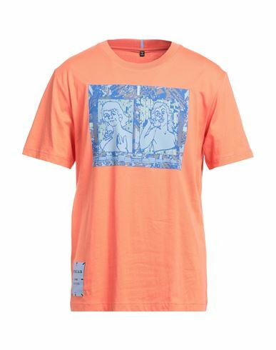 Mcq Alexander Mcqueen Man T-shirt Salmon pink Cotton Cover