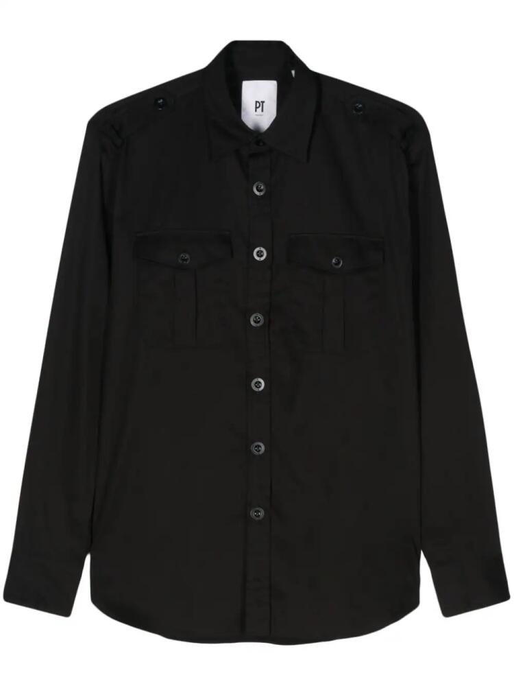 PT Torino cotton twill shirt - Black Cover