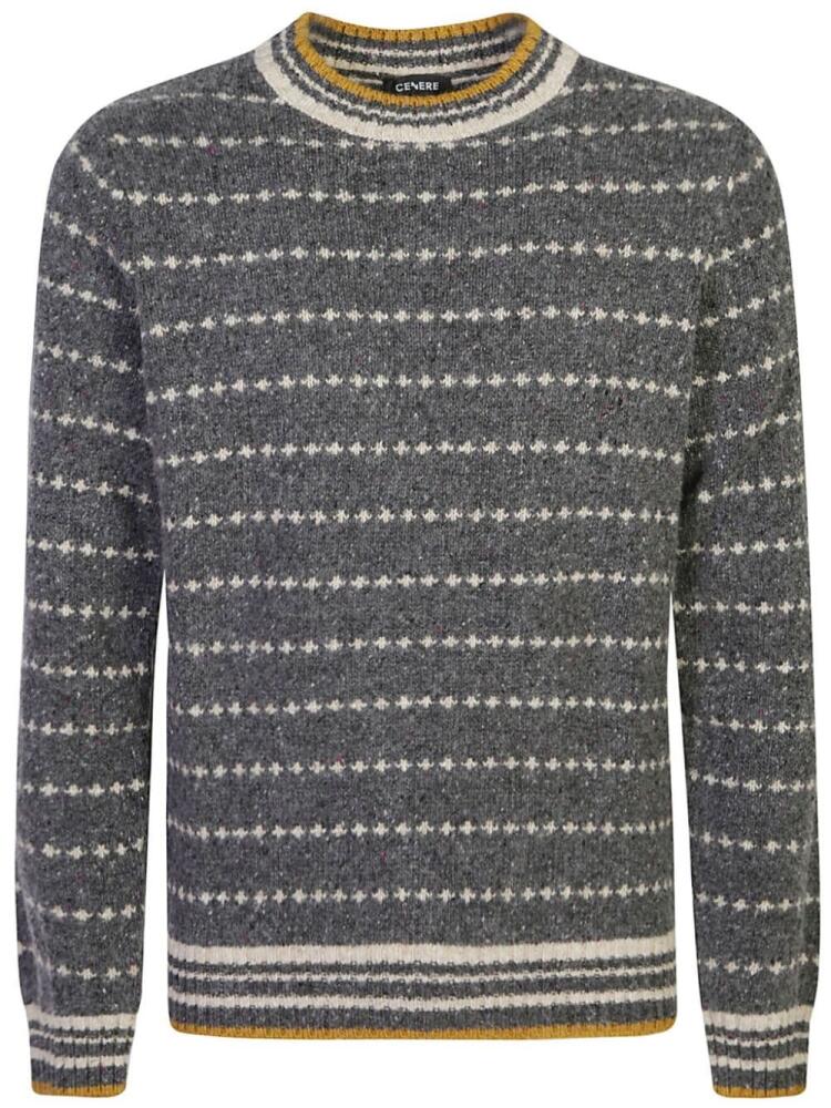 Cenere GB stripe-intarsia jumper - Grey Cover